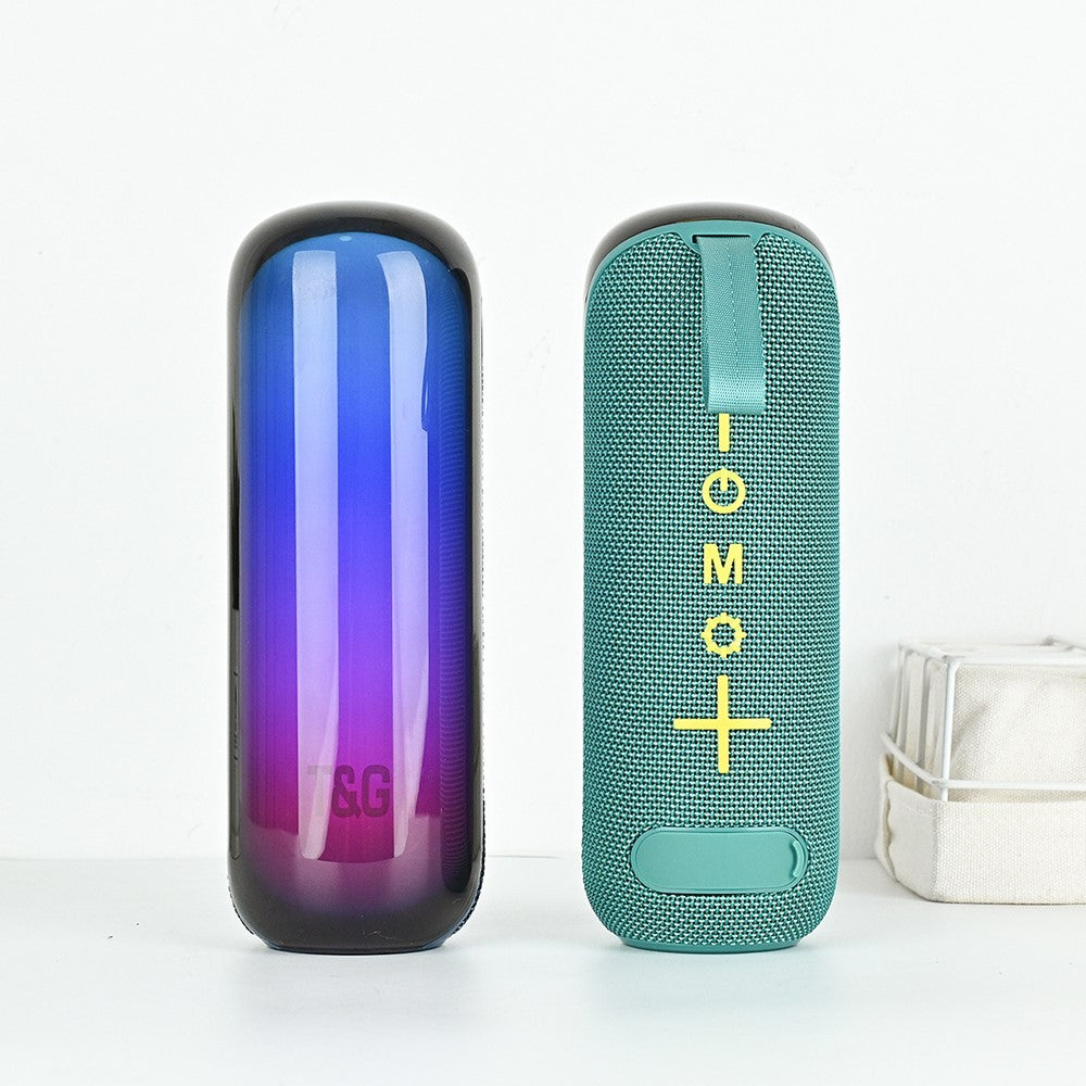 T&G TG-384 Mini Bærbar Bluetooth-kompatibel Højttaler RGB Lys Trådløs Musik Subwoofer Understøtter TF / USB-disk
