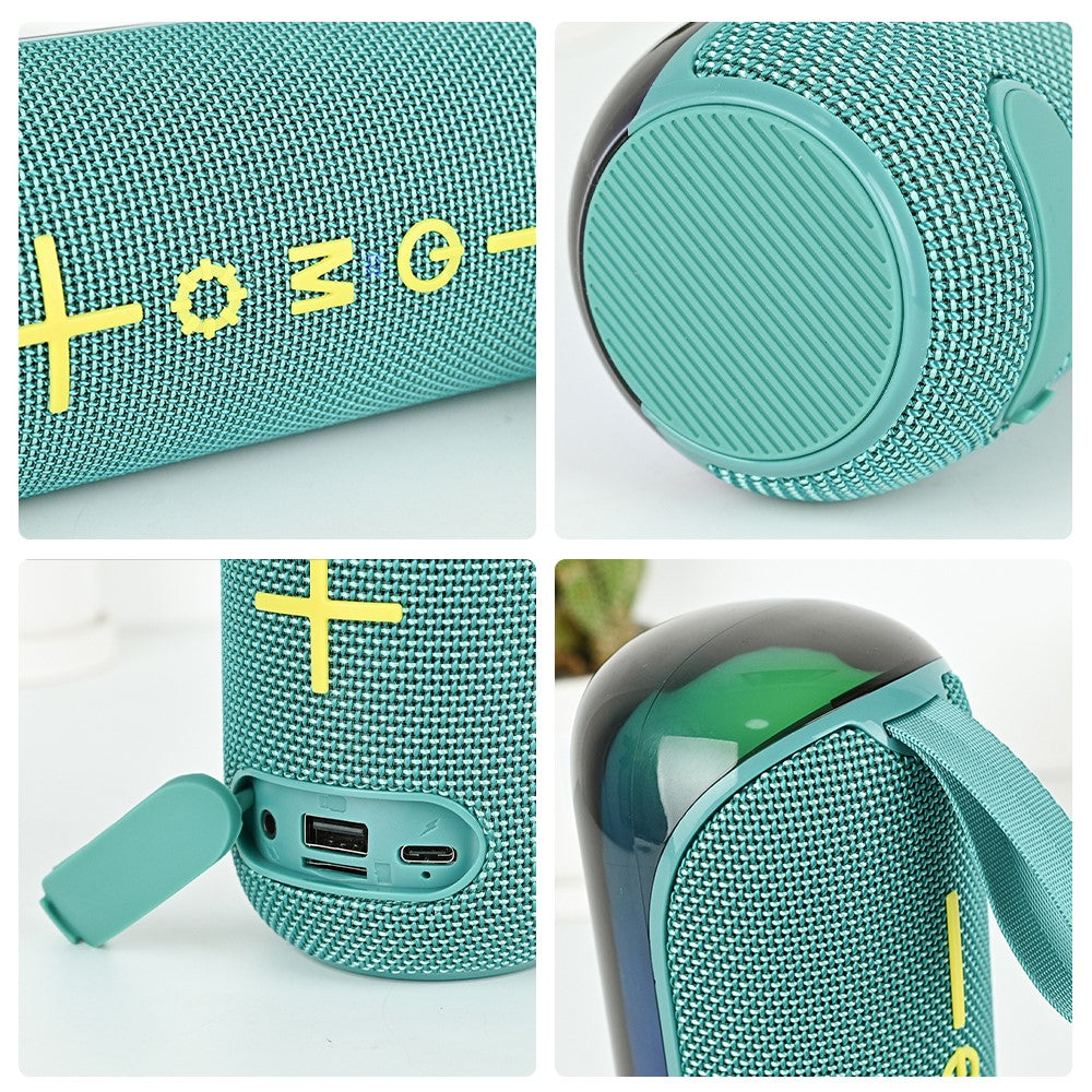 T&G TG-384 Mini Bærbar Bluetooth-kompatibel Højttaler RGB Lys Trådløs Musik Subwoofer Understøtter TF / USB-disk