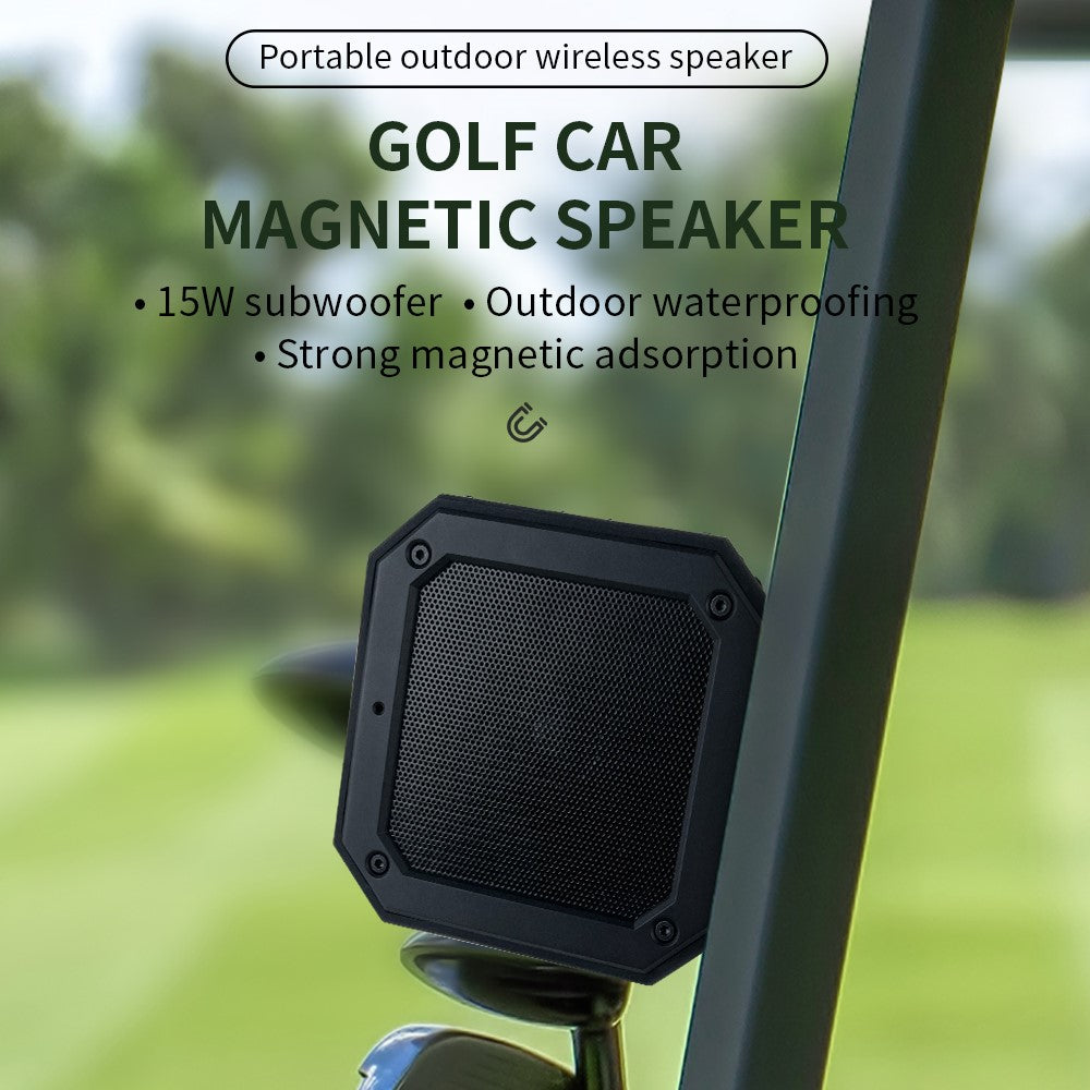 CYBORIS X1S Magnetisk Bluetooth-kompatibel Højttaler til Golfvogn Vandtæt Subwoofer Indbygget Mikrofon