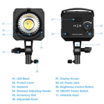 PULUZ PU3061 220V 120W LED Photographic Light Dual Color Temperature Photo Studio Fill Light with Remote Control