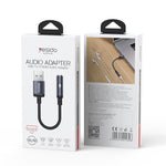 YESIDO YAU46 15 cm USB til 3,5 mm Plug and Play lydadapterkabel understøtter stemmeopkald