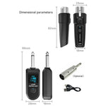 K1 Wired to Wireless Microphone Converter for Handheld Dynamic Mic, 2 Transmitters + 1 Receiver