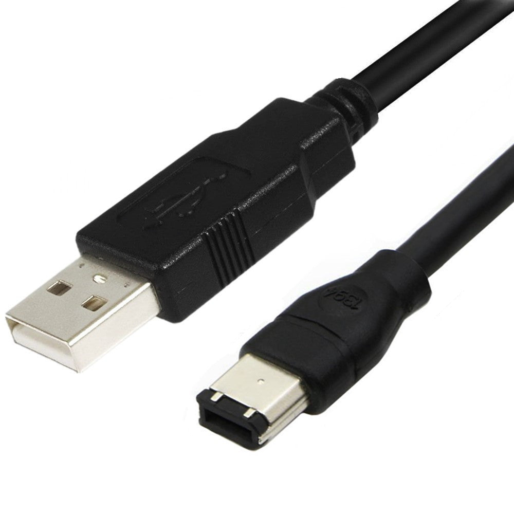 ERE For Audio Equipment USB to FireWire 1394 Adapter 6-Pin Male to USB-A Male Converter Cable