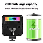 N69 Portable LED Video Light Stepless Dimming Mini RGB Photography Lamp for Vlogging / Phone Shooting
