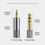 ESSAGER Ljudadapter 3,5 mm hane till 6,5 mm hona HiFi-ljud bärbar guldpläterad kontakt