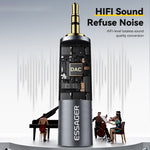 ESSAGER Ljudadapter 3,5 mm hane till 6,5 mm hona HiFi-ljud bärbar guldpläterad kontakt