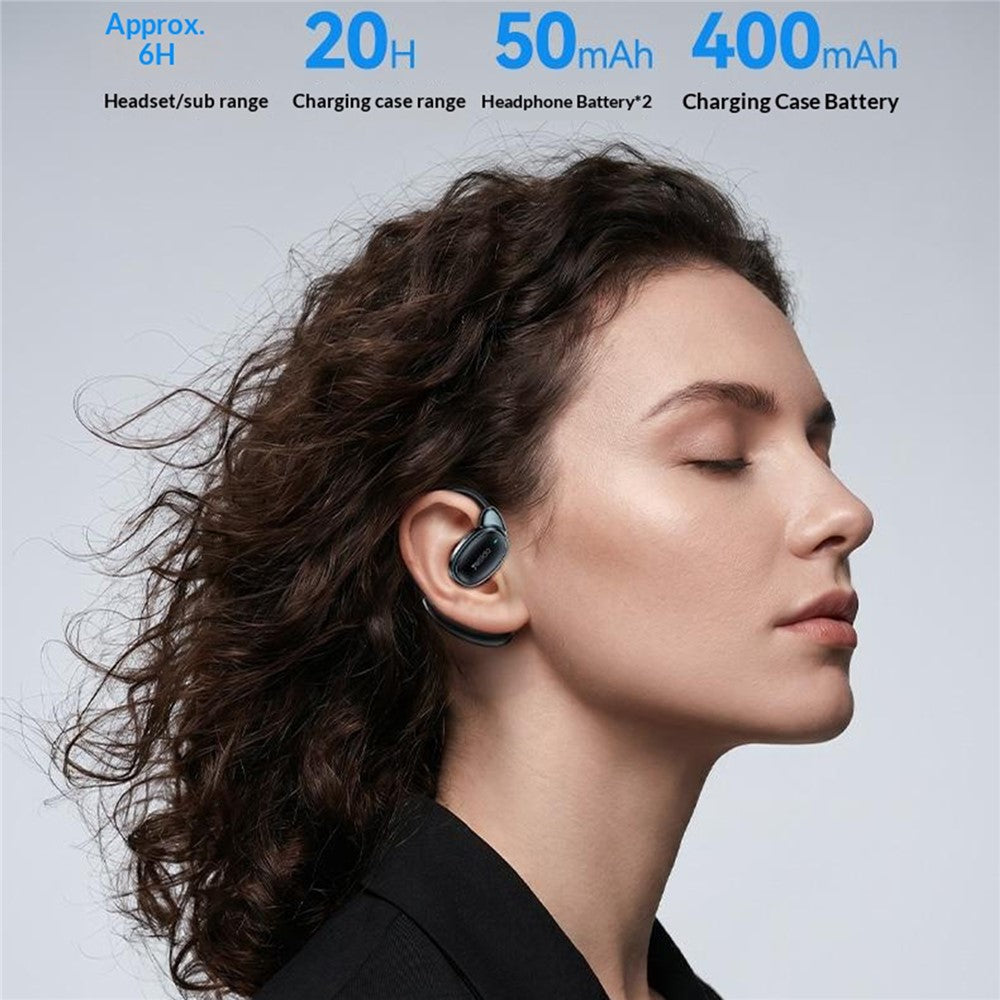 YESIDO YSP33 AI Oversættelses-Earbuds Ørekrog Bærbar Real Time Bluetooth-kompatibel 5.4 Åbne Øre-Hovedtelefoner