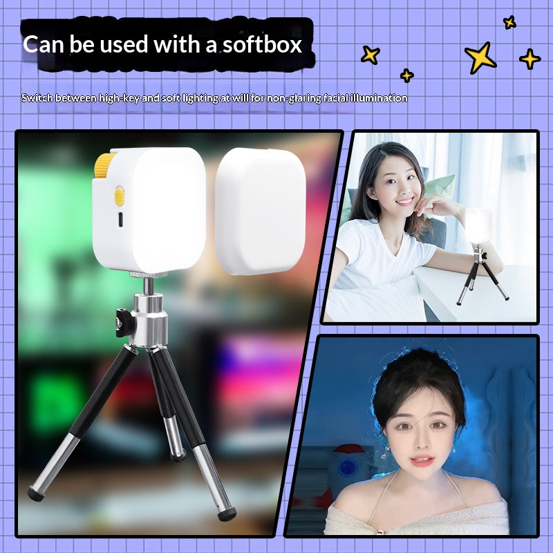 YONGEER TV-10RGB Mini RGB Fill Light 2500K-9900K Magnetic Adjustable LED Video Light for Photography