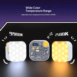 YONGEER TV-10RGB Mini RGB Fill Light 2500K-9900K Magnetic Adjustable LED Video Light for Photography