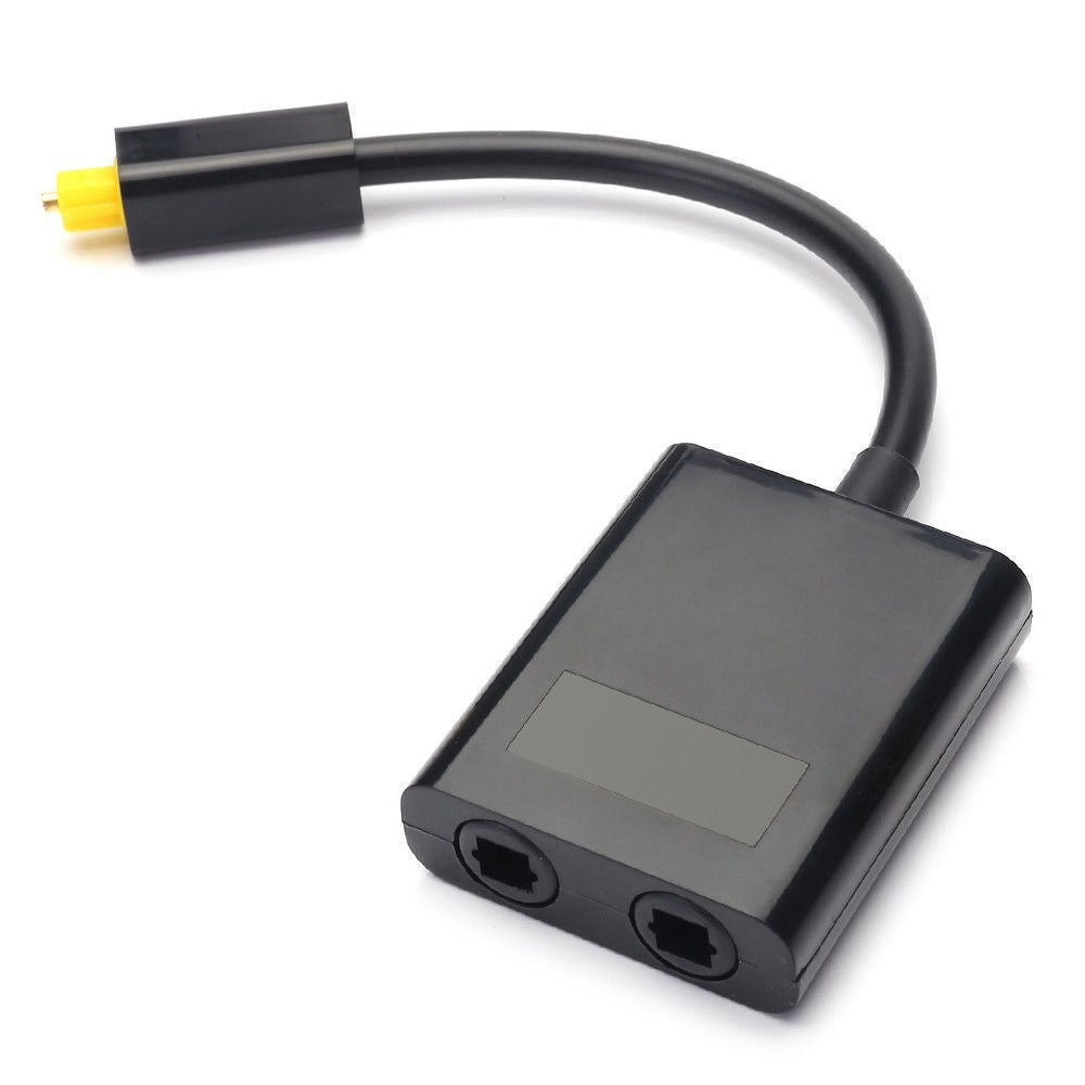 15cm Digital SPDIF Optical Audio Splitter 1 Input 2 Output 2 Way Toslink Splitter Adapter Cable Hub for CD DVD