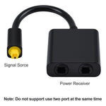15cm Digital SPDIF Optical Audio Splitter 1 Input 2 Output 2 Way Toslink Splitter Adapter Cable Hub for CD DVD