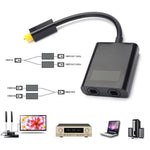 15cm Digital SPDIF Optical Audio Splitter 1 Input 2 Output 2 Way Toslink Splitter Adapter Cable Hub for CD DVD