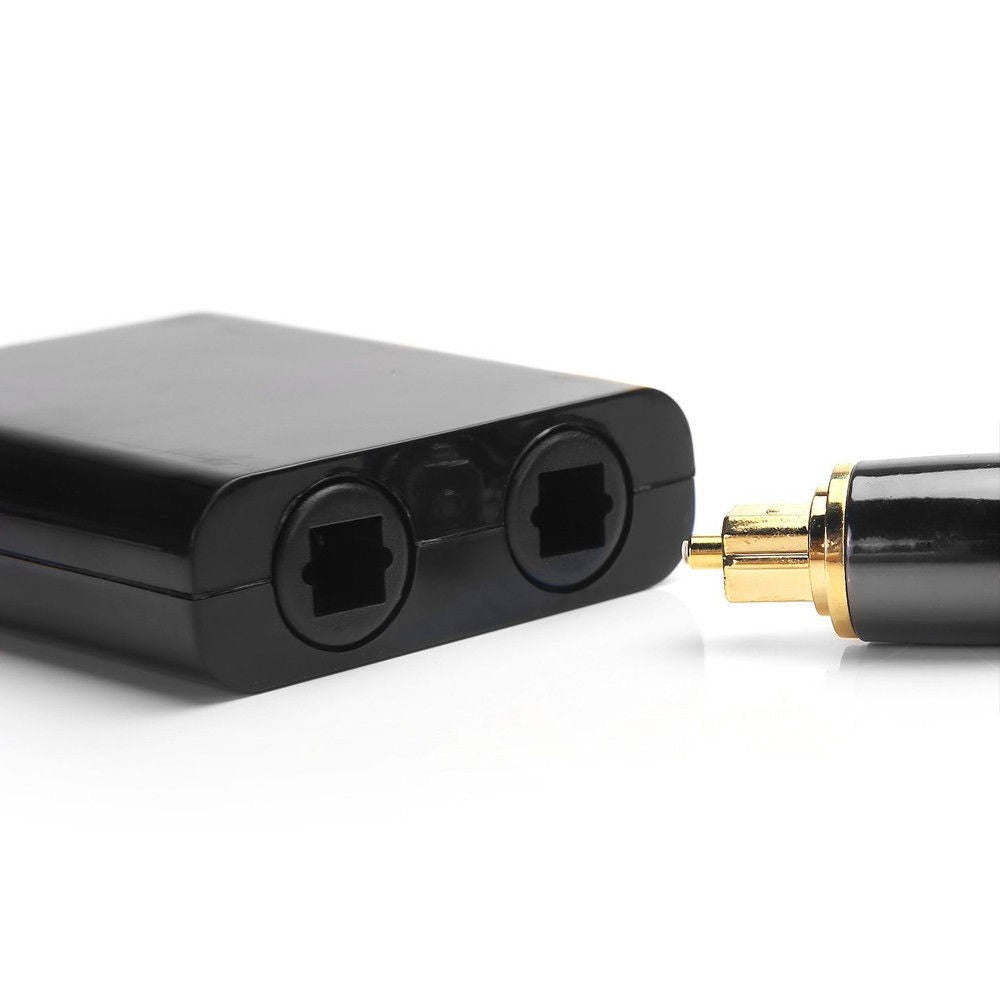 15cm Digital SPDIF Optical Audio Splitter 1 Input 2 Output 2 Way Toslink Splitter Adapter Cable Hub for CD DVD