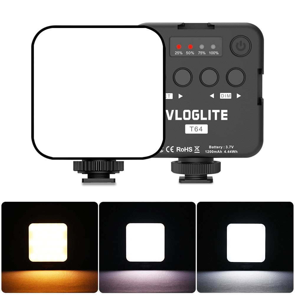 VLOGLITE T64 Portable Cell Phone Video Fill Light Photography Beauty Light Small LED Fill Light