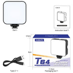 VLOGLITE T64 Portable Cell Phone Video Fill Light Photography Beauty Light Small LED Fill Light
