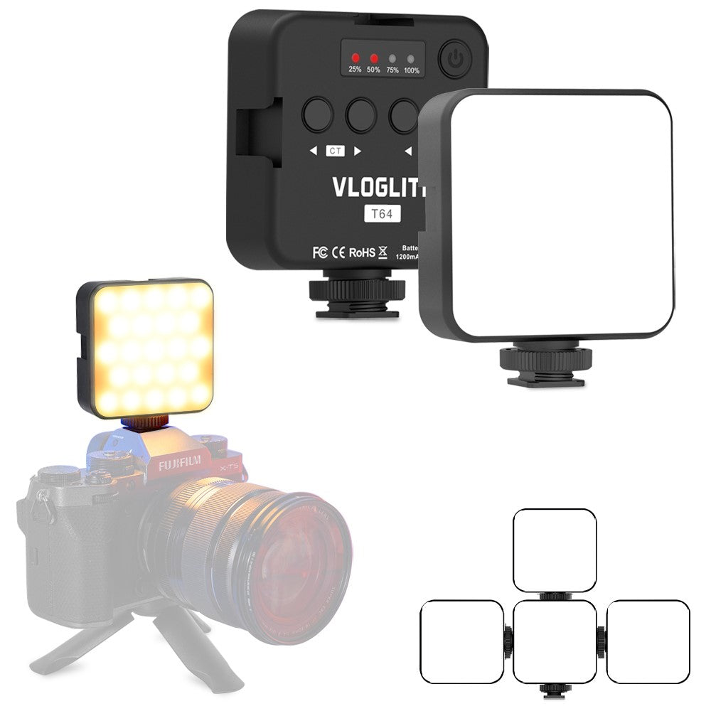 VLOGLITE T64 Portable Cell Phone Video Fill Light Photography Beauty Light Small LED Fill Light