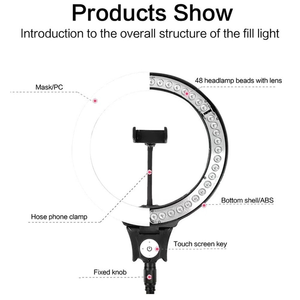 JMARY FM-12R 12-inch Video Recording Ring Light Photography LED Fill Light