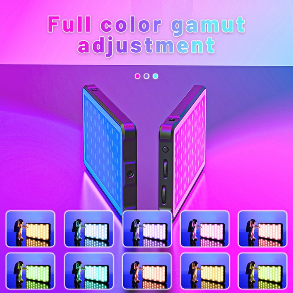 C02 Full Color RGB Video Light 24 Effects Dimmable Pocket Fill Lamp for Live Broadcast