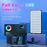 C02 Full Color RGB Video Light 24 Effects Dimmable Pocket Fill Lamp for Live Broadcast