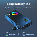 C02 Full Color RGB Video Light 24 Effects Dimmable Pocket Fill Lamp for Live Broadcast