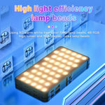 C02 Full Color RGB Video Light 24 Effects Dimmable Pocket Fill Lamp for Live Broadcast
