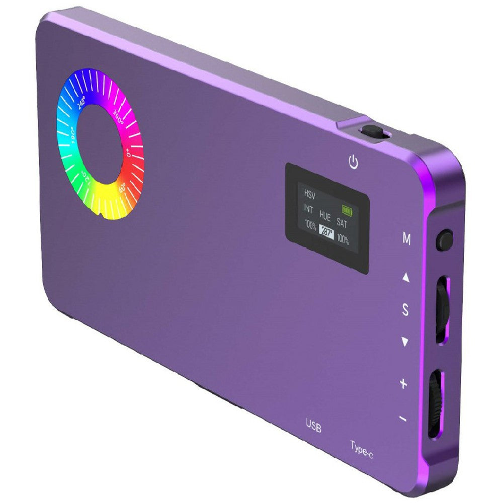 C02 Full Color RGB Video Light 24 Effects Dimmable Pocket Fill Lamp for Live Broadcast