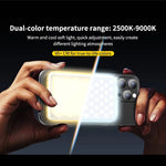 JMARY FM-168R Magnetic Phone Fill Light Dual Color Temperature 160 LED Beads Portable Video Light