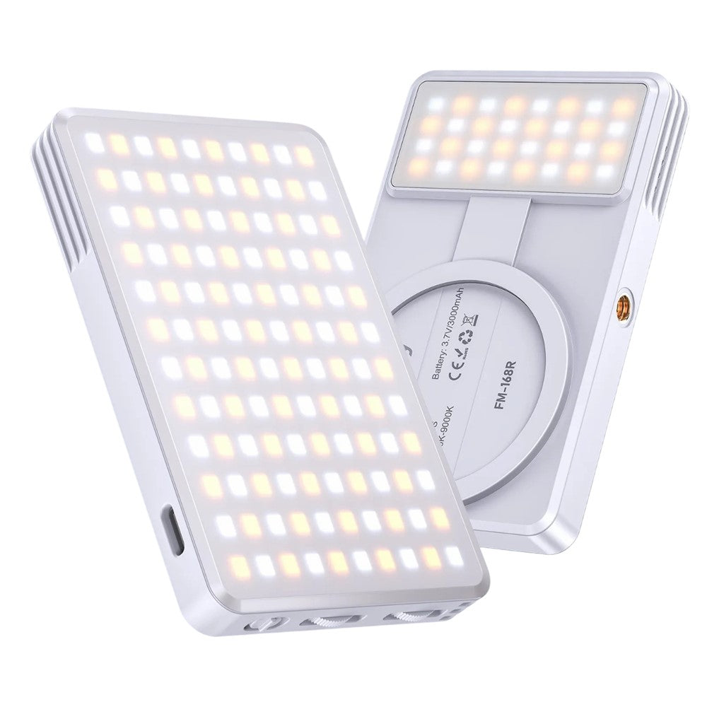 JMARY FM-168R Magnetic Phone Fill Light Dual Color Temperature 160 LED Beads Portable Video Light