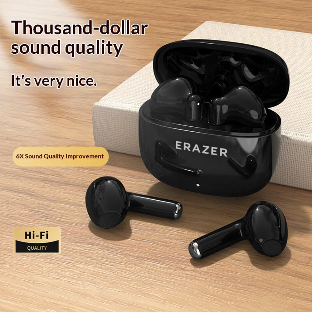 ERAZER XT68 Pro TWS Bluetooth-kompatibla hörlurar med 13 mm element, trådlösa HiFi-hörlurar (investerat av Lenovo)