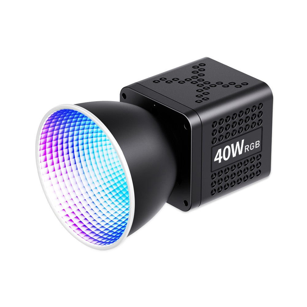 VLOGLITE P40RGB 40W COB RGB Videolys 2500K-6500K 20 Effektilstande Studie Videolampe til Fotografering Livestreaming