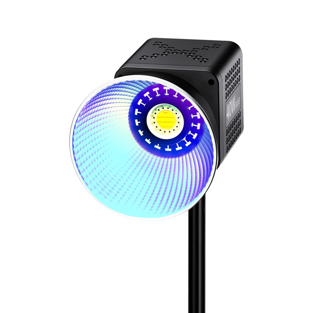 VLOGLITE P40RGB 40W COB RGB Videolys 2500K-6500K 20 Effektilstande Studie Videolampe til Fotografering Livestreaming