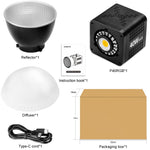 VLOGLITE P40RGB 40W COB RGB Videolys 2500K-6500K 20 Effektilstande Studie Videolampe til Fotografering Livestreaming