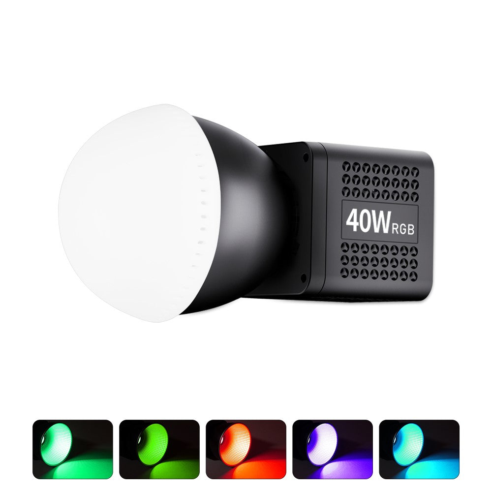 VLOGLITE P40RGB 40W COB RGB Videolys 2500K-6500K 20 Effektilstande Studie Videolampe til Fotografering Livestreaming