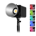 VLOGLITE P100RGB 100W COB Video Light 2700K-6500K CRI96+ Rechargeable Studio Lighting Wireless Photography Lamp