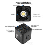 VLOGLITE P100RGB 100W COB Video Light 2700K-6500K CRI96+ Rechargeable Studio Lighting Wireless Photography Lamp