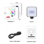 VLOGLITE W-S6 Full Color RGB LED Photography Light Camera Light Sunset Atmosphere Lamp Magnetic Mini Fill Light