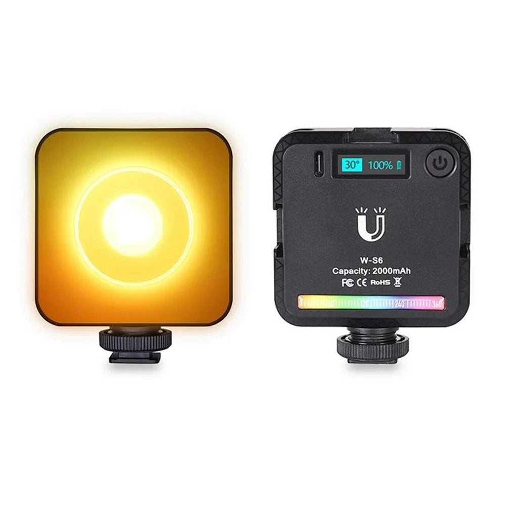 VLOGLITE W-S6 Full Color RGB LED Photography Light Camera Light Sunset Atmosphere Lamp Magnetic Mini Fill Light