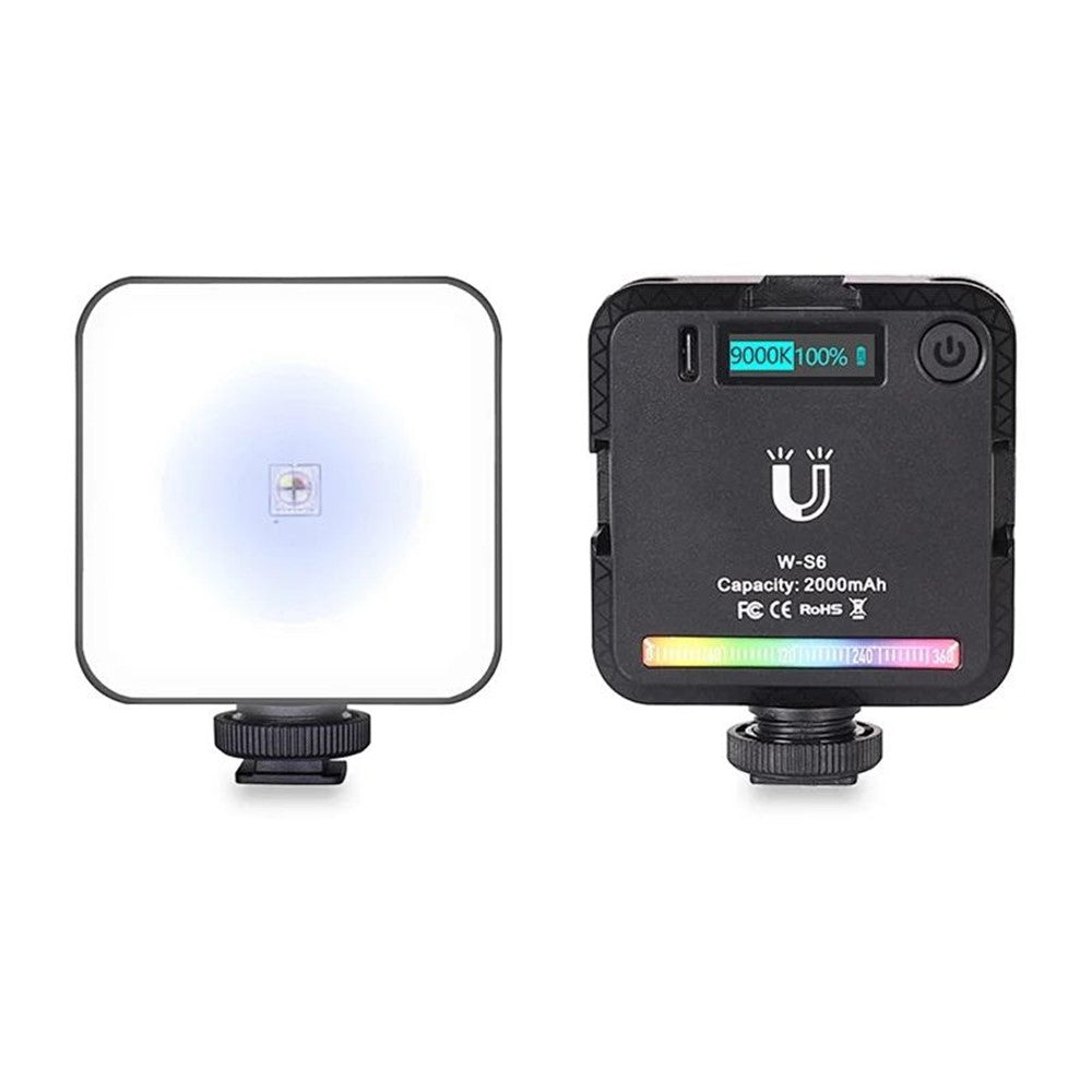 VLOGLITE W-S6 Full Color RGB LED Photography Light Camera Light Sunset Atmosphere Lamp Magnetic Mini Fill Light