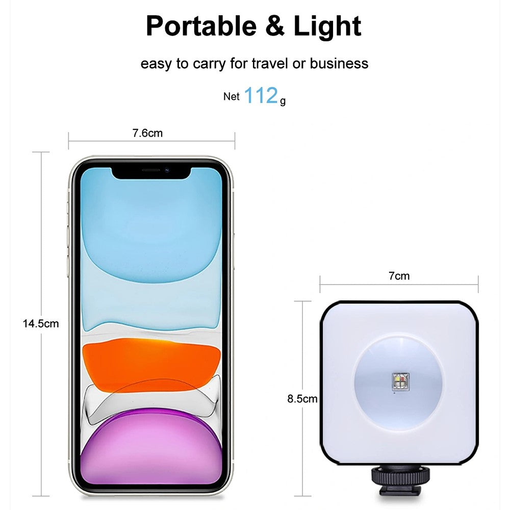 VLOGLITE W-S6 Full Color RGB LED Photography Light Camera Light Sunset Atmosphere Lamp Magnetic Mini Fill Light