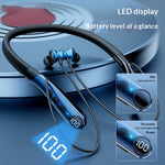 AZEADA AZ-BN05 Halsbandshörlurar Sport Bluetooth-kompatibla trådlösa hörlurar med LED digital display
