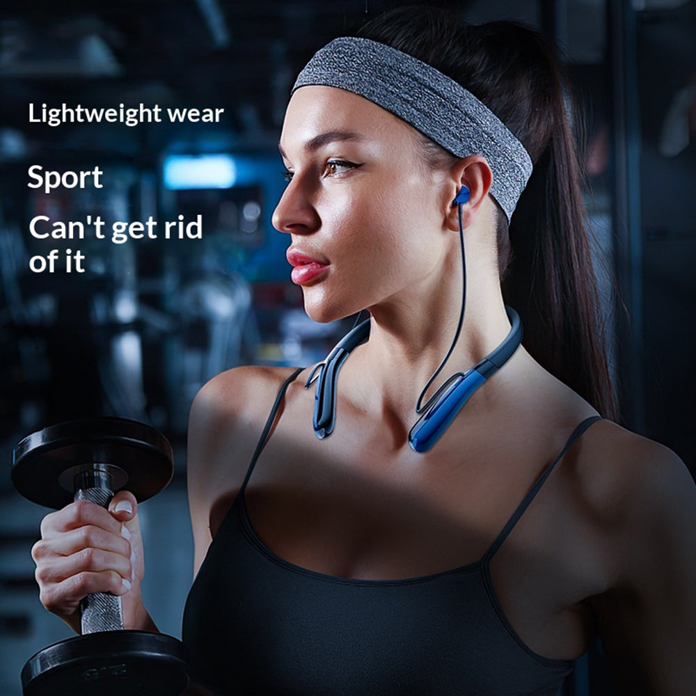 AZEADA AZ-BN05 Halsbandshörlurar Sport Bluetooth-kompatibla trådlösa hörlurar med LED digital display