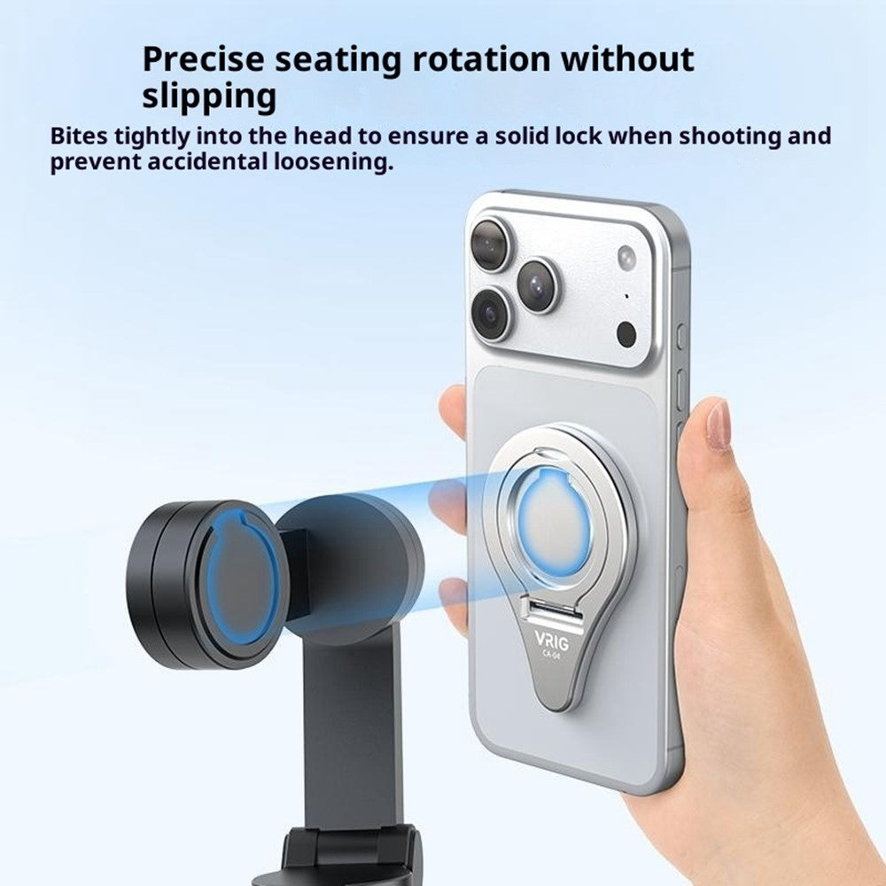 VRIG CA-04 Magnetic Quick Release Back Sticker Mount Stand for DJI Osmo Mobile 8  /  7P  / 7  /  6  /  5  /  SE Aluminum Alloy Portable Stabilizer Mount