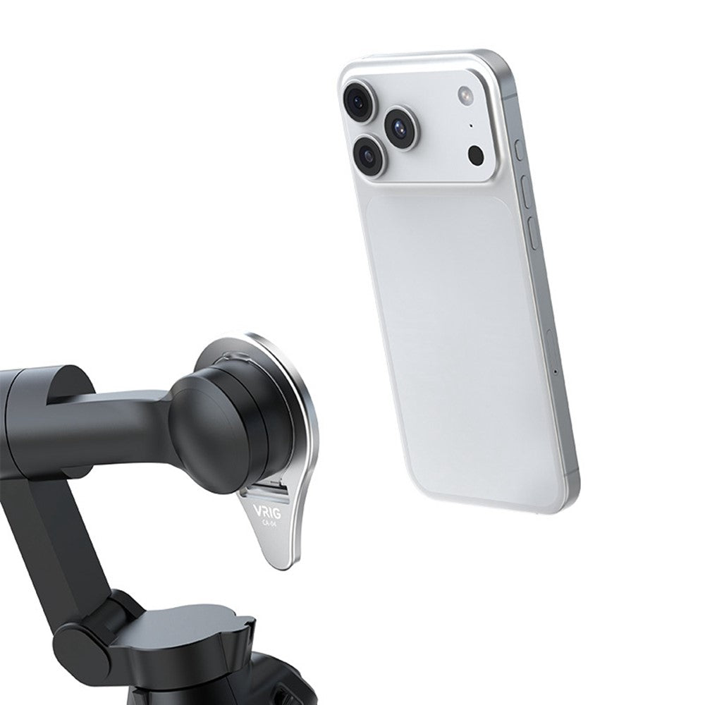 VRIG CA-04 Magnetic Quick Release Back Sticker Mount Stand for DJI Osmo Mobile 8  /  7P  / 7  /  6  /  5  /  SE Aluminum Alloy Portable Stabilizer Mount