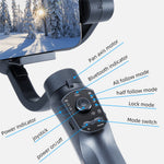 F10 Pro Three-Axis Anti-Shake Selfie Stick Tripod Phone Holder Gimbal Stabilizer Support APP for Vlog Live-Streaming