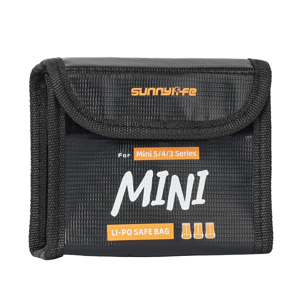 SUNNYLIFE N5P-DC085 Triple-Battery Safety Bag for DJI Mini 5 Pro / 4 Pro / 3 Pro / Mini 3 Battery Pouch Heat Resistant / Explosion Proof