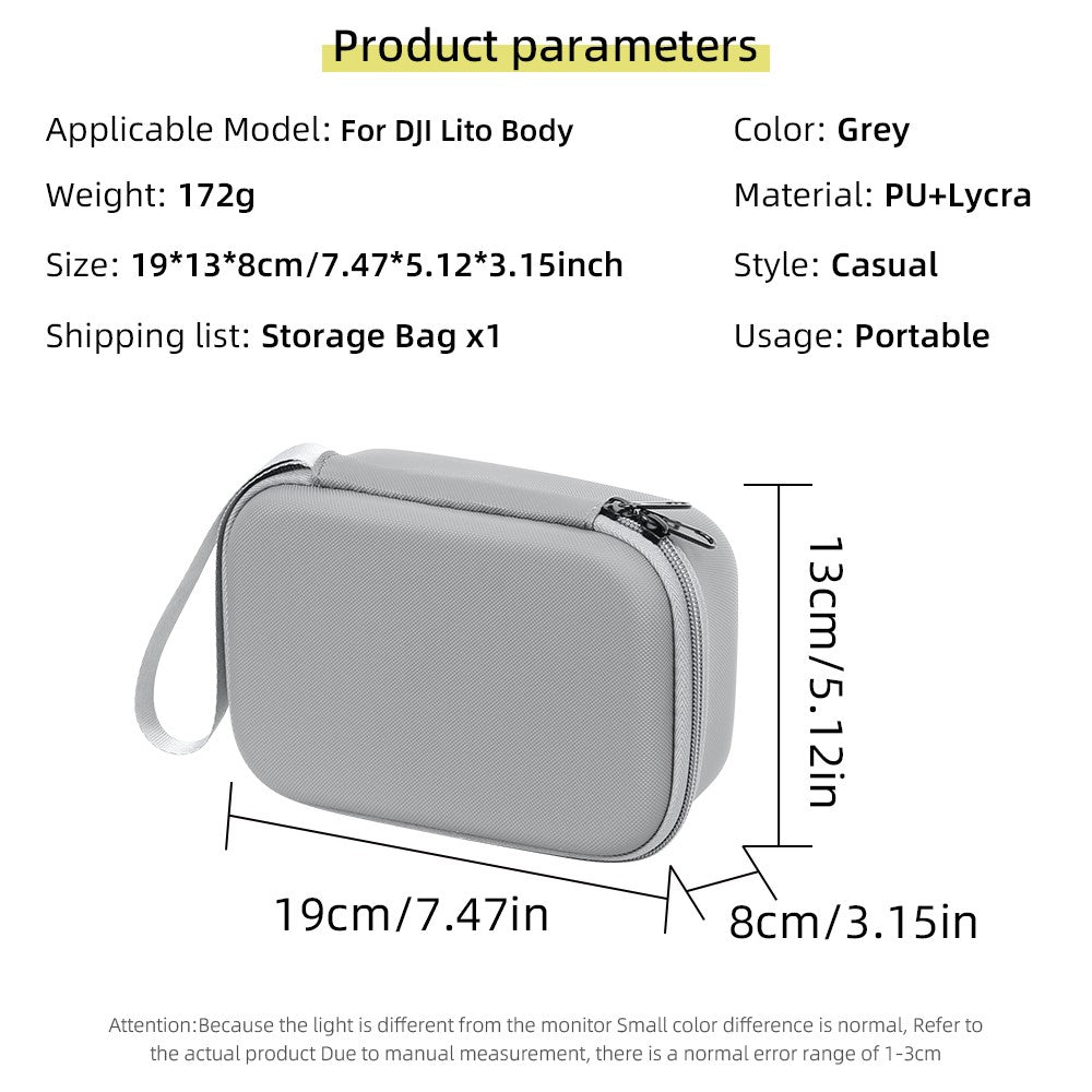 Til DJI Lito 1 / Lito X1 Opbevaringstaske PU + Lycra Drone Bærbar Transporttaske med Netlomme og Lynlåslukning