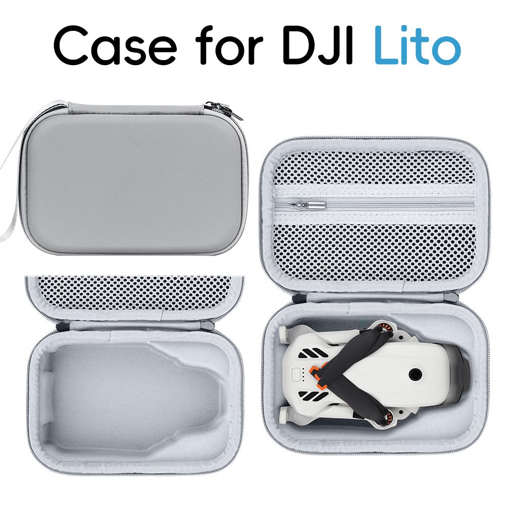 Til DJI Lito 1 / Lito X1 Opbevaringstaske PU + Lycra Drone Bærbar Transporttaske med Netlomme og Lynlåslukning