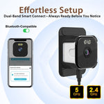 K66 2K Window Camera Dual-Band WiFi Full-Color Night Vision Human Detection for Home Security (without TF Card)