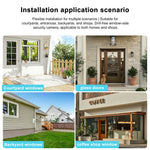 K90 Dual-Lens Window Security Camera 2K Dual-Band WiFi Two-Way Audio Human Detection for Glass Windows (without TF Card)