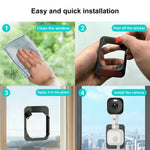 K90 Dual-Lens Window Security Camera 2K Dual-Band WiFi Two-Way Audio Human Detection for Glass Windows (without TF Card)